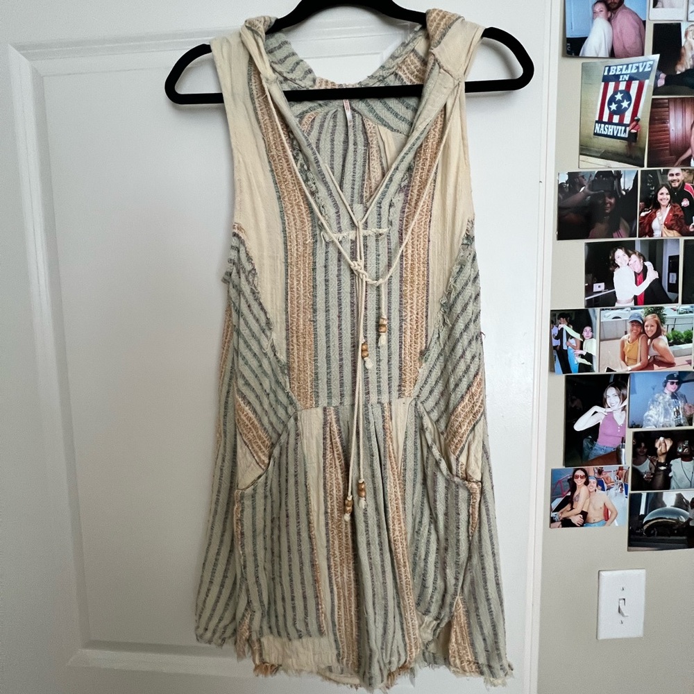 Free People Boho Sleeveless Dress w Hood size XS